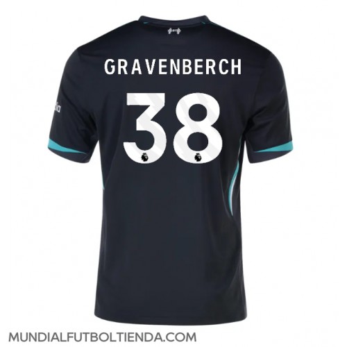 Camiseta Liverpool Ryan Gravenberch #38 Segunda Equipación Replica 2024-25 mangas cortas